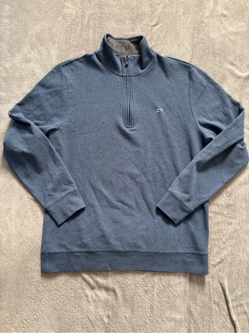 Vineyard Vines 1/4 Zip Men’s Blue L Pullover Sweatshirt Coastal Preppy American